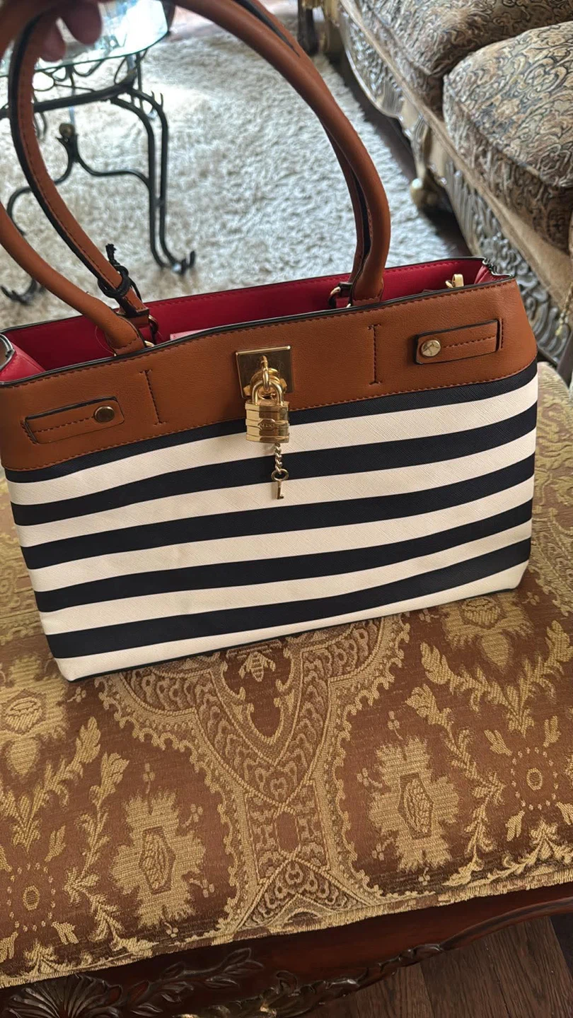 ALDO Striped Tote Bag with Crossbody Strap - photo 2