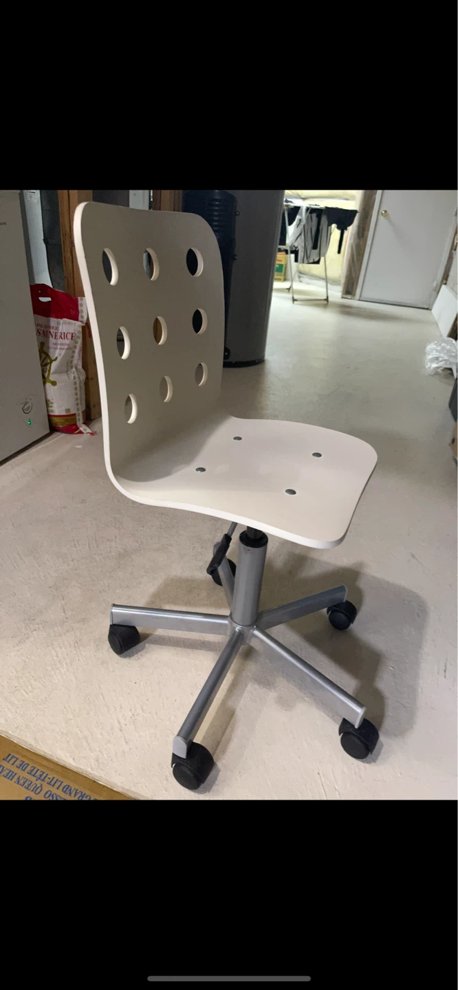 White Office Chair with Wheels