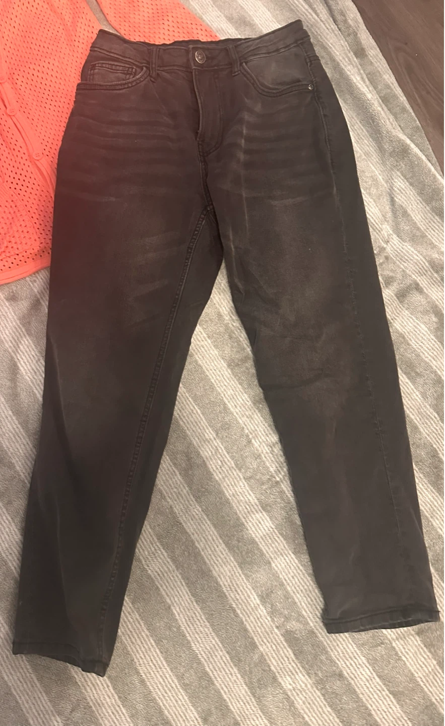 Black and Blue Denim mom Jeans - Women's