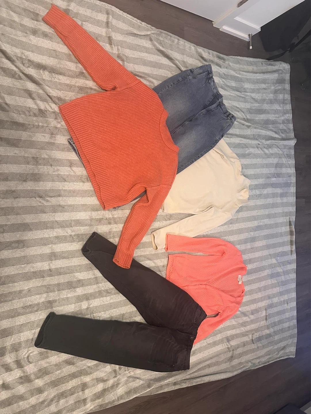 Coral Perforated Cardigan