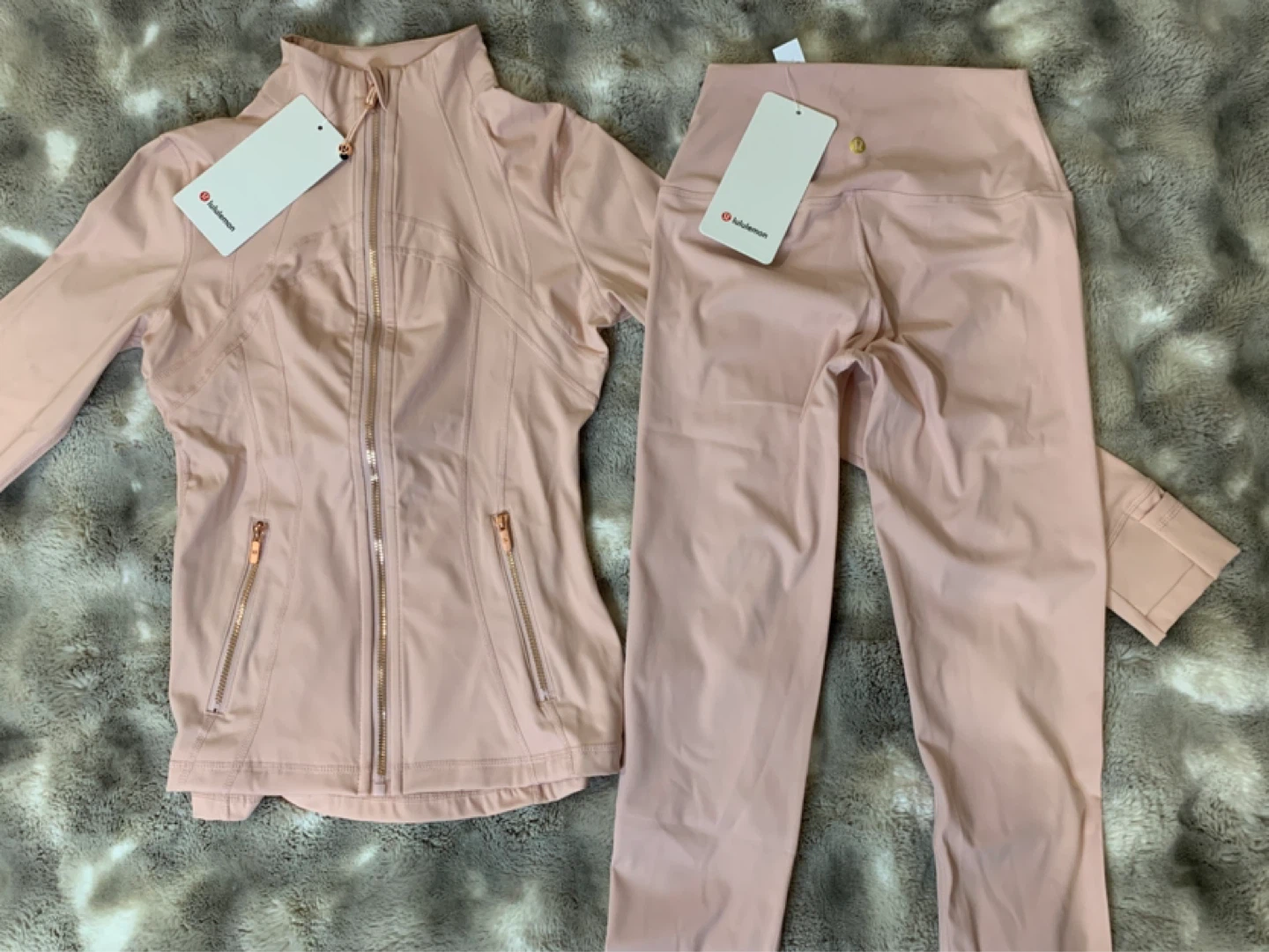 Lululemon Jacket & Leggings Set - Peach Pink