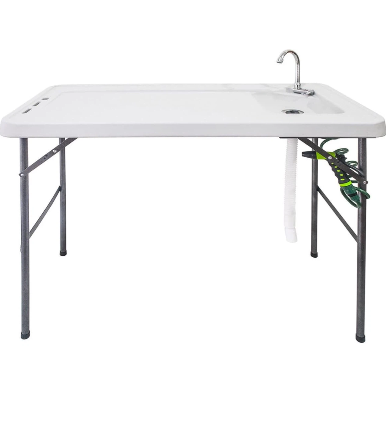 Folding Cleaning Table with Sink and Spray Nozzle
