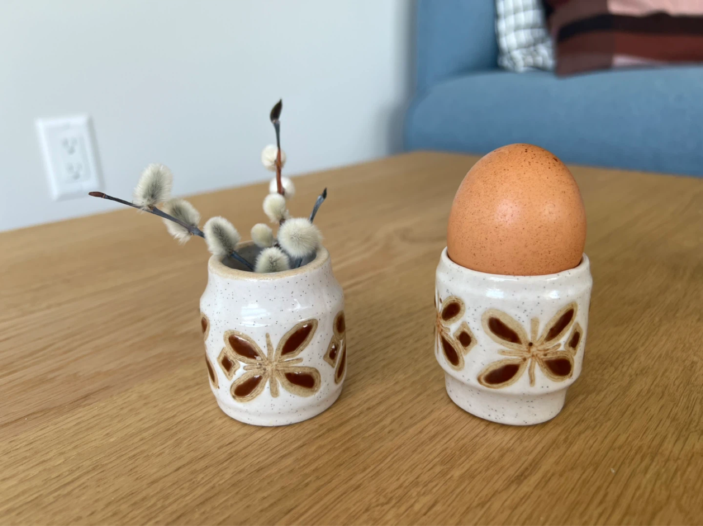 Set of 6 Vintage Japanese Ceramic Egg Cups - photo 2