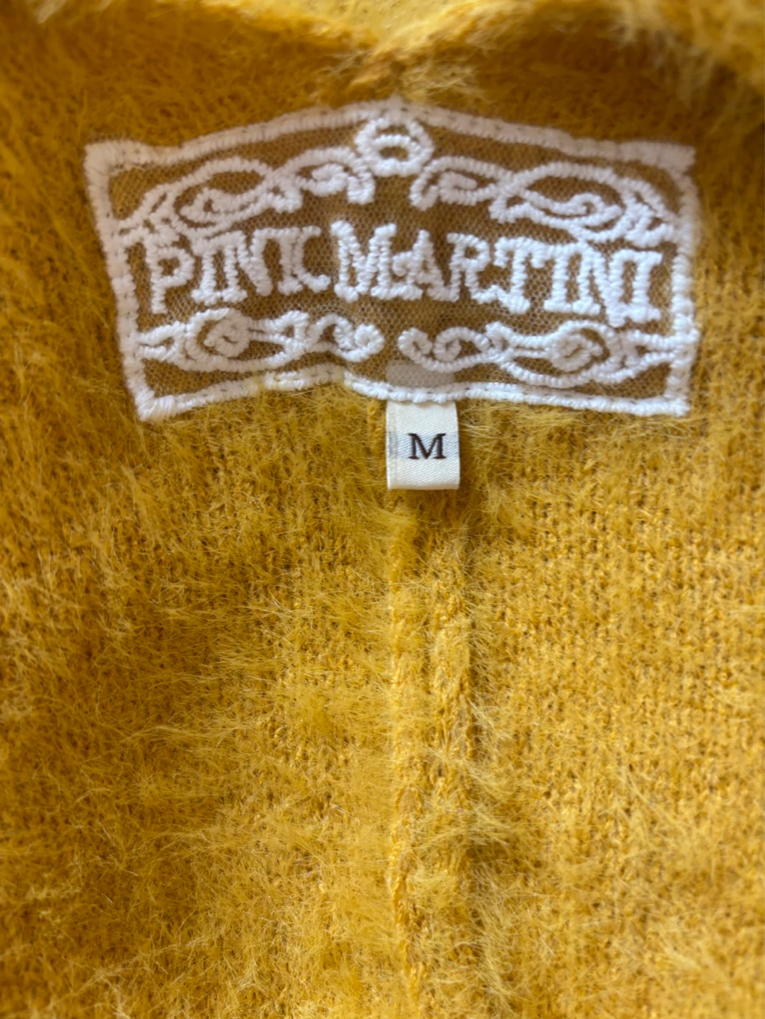 Pink Martini Mustard Yellow Fuzzy Cardigan Sweater - photo 3