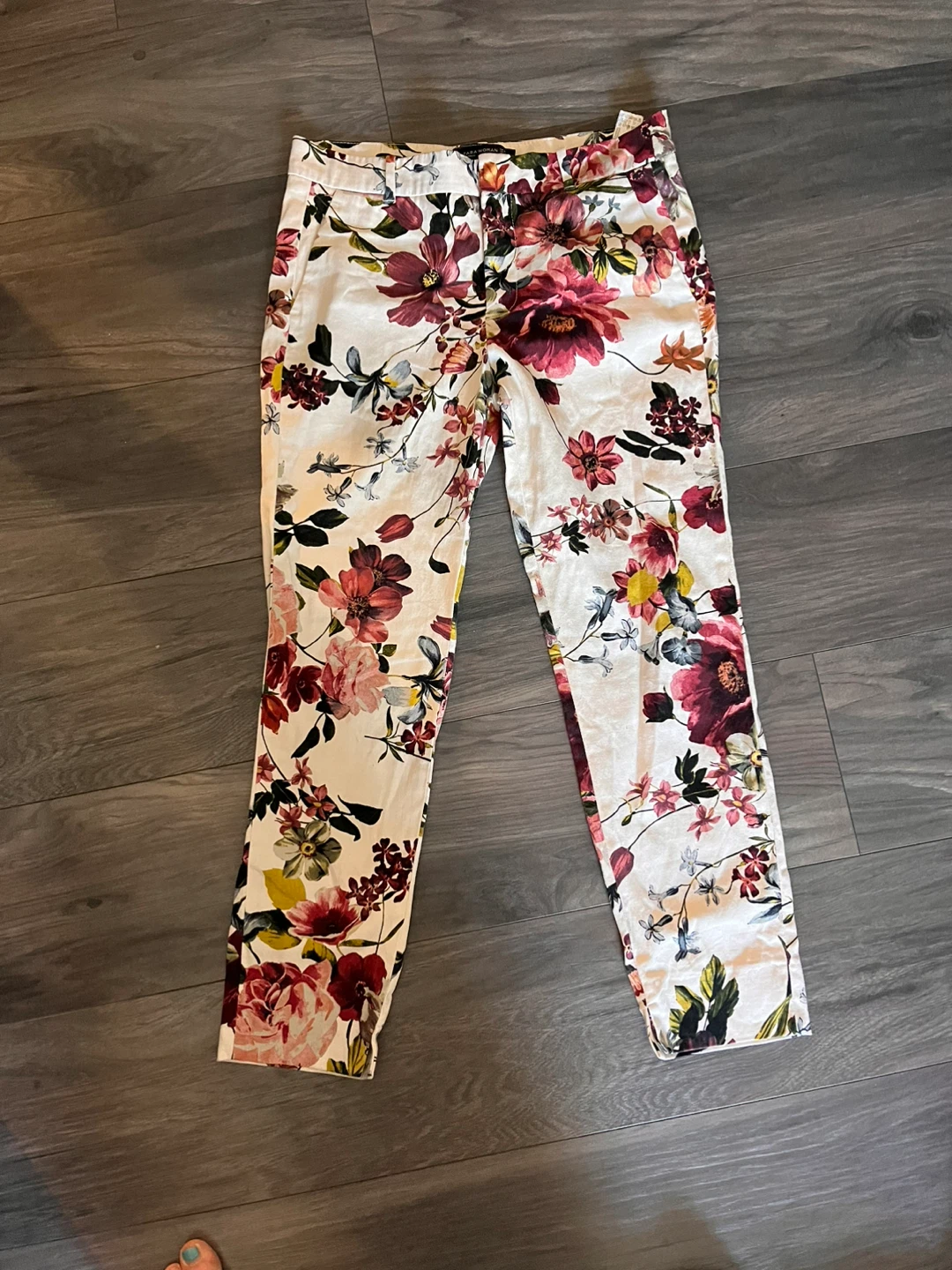 Zara Size 4 Floral Print Pants - photo 2