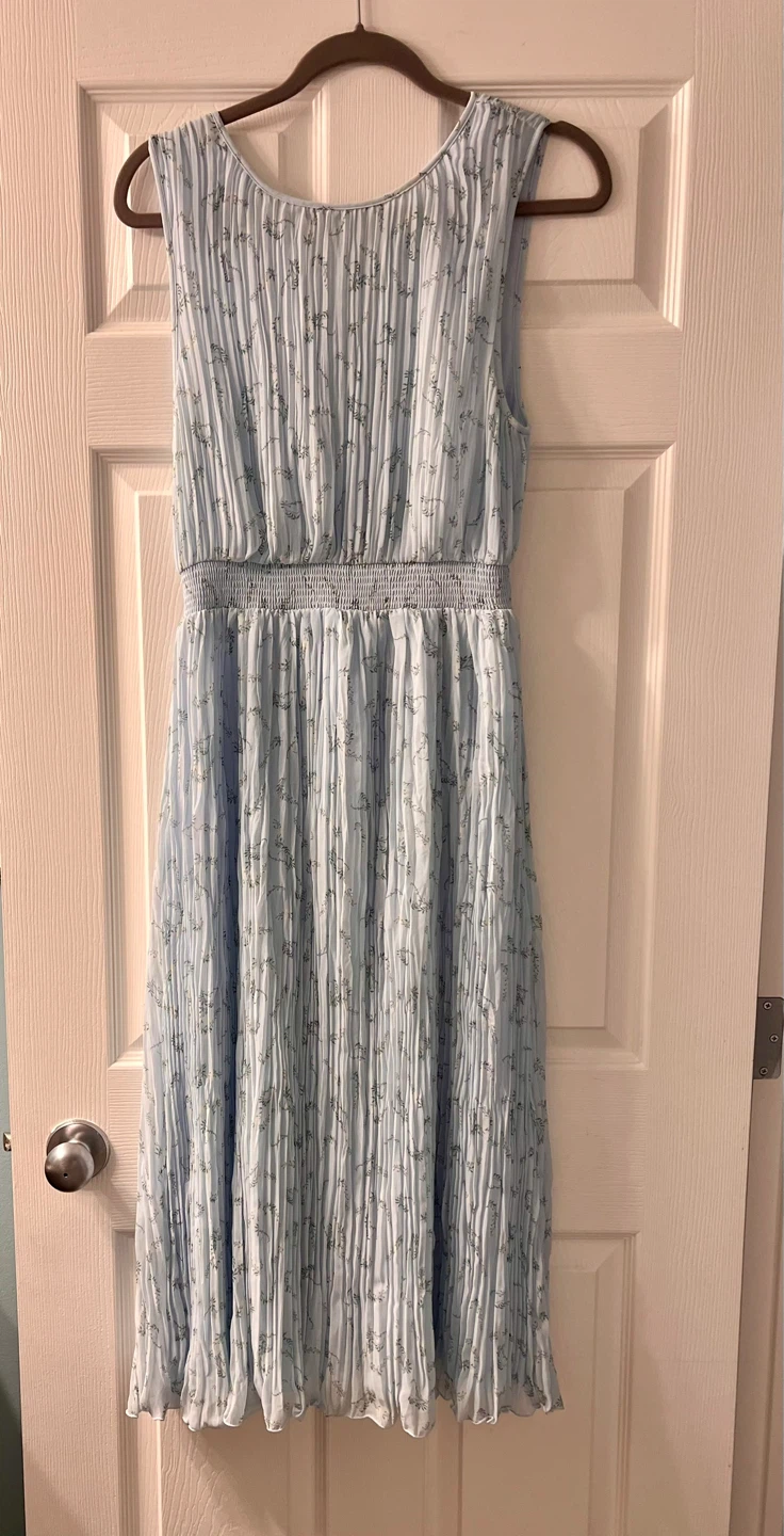 Wilfred Medium Light Blue Pleated Dress - photo 2