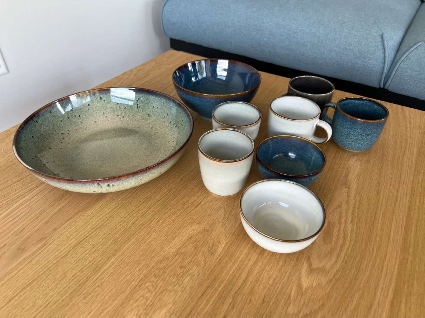 IKEA Gladelig Breakfast Set - Large Bowl, Small Bowls & Mugs