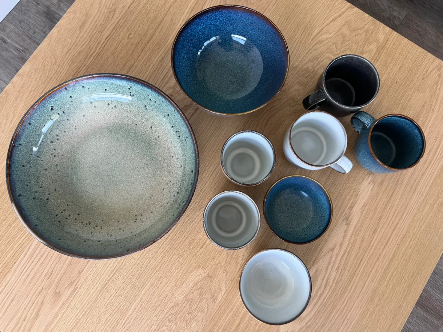 IKEA Gladelig Breakfast Set - Large Bowl, Small Bowls & Mugs - photo 2