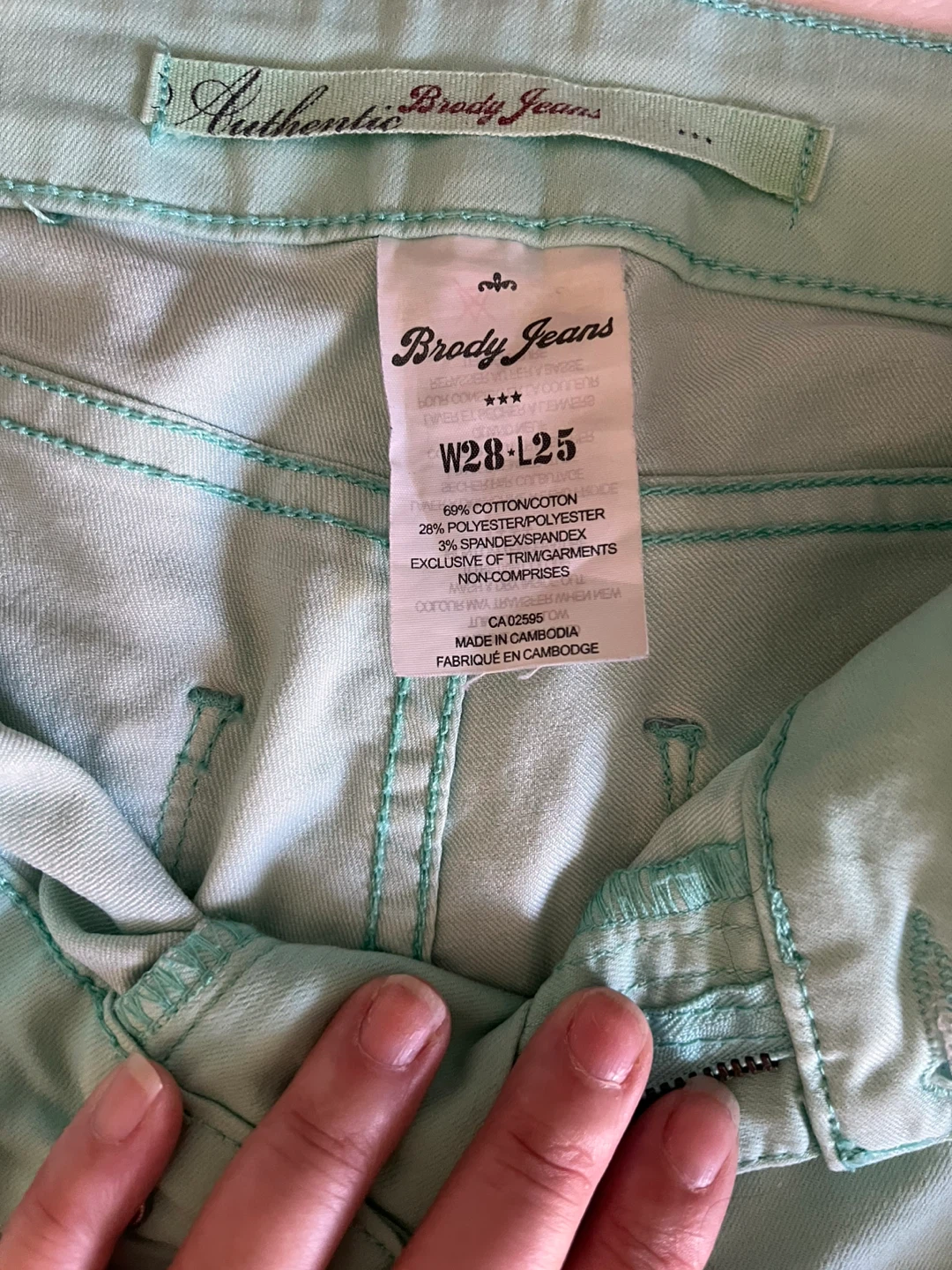 Brody Jeans Women's Mint Green Pants Size W28 L25 - photo 3