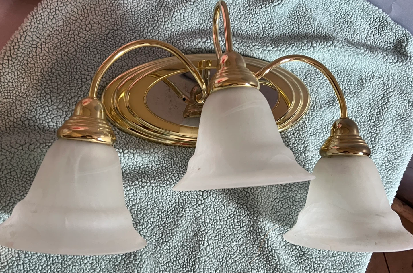 Brass Finish 3-Light Vanity Sconce Light Fixture