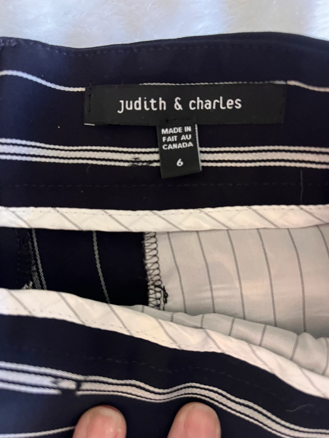 Judith & Charles Striped Trousers Size 6 - photo 3