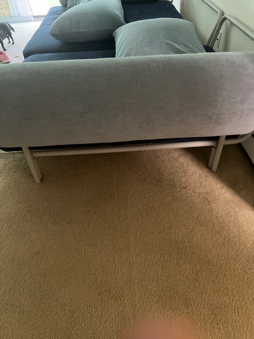 Blue Daybed Sofa with Pillows - photo 3