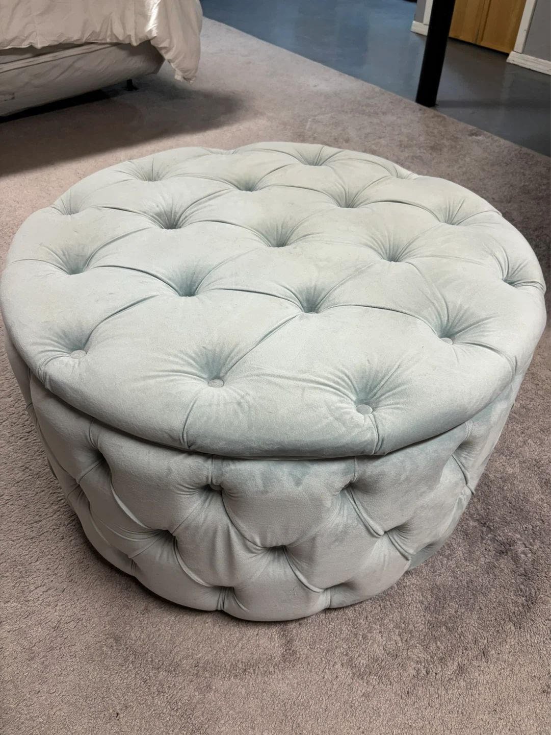 Tufted Round Ottoman - photo 2