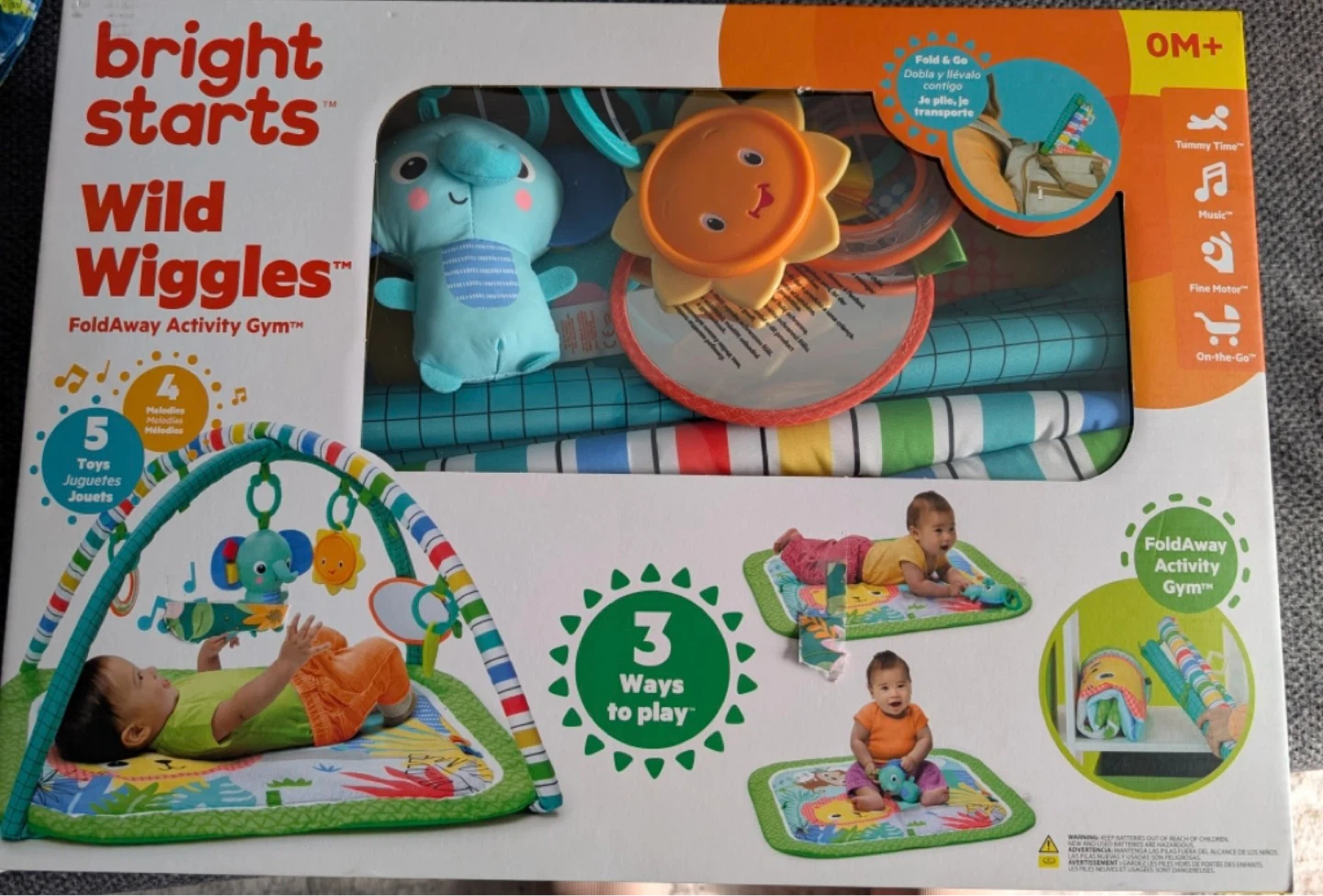 Bright Starts Wild Wiggles FoldAway Activity Gym