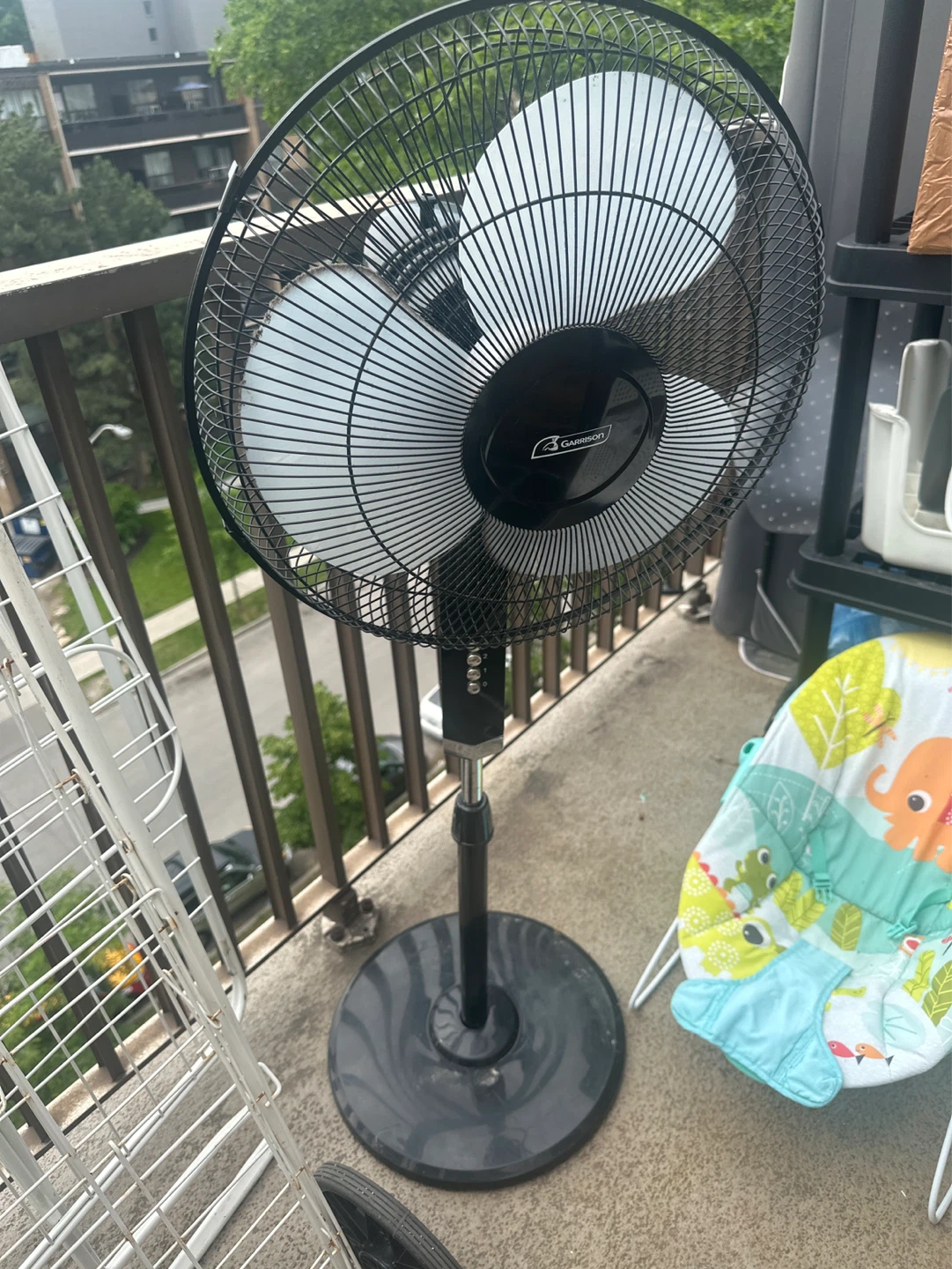 Garrison Black Pedestal Fan