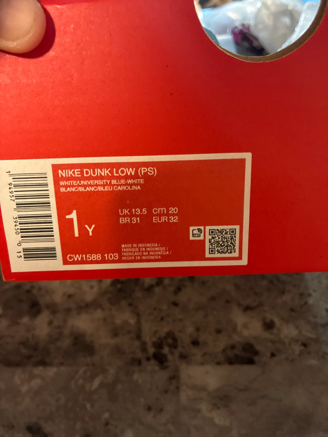 Nike Dunk Low (White/University Blue Shoes - photo 2
