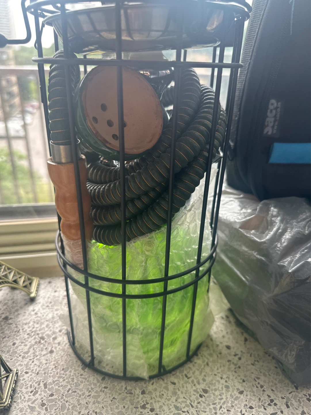 Hookah Hose Set in Wire Cage - photo 2