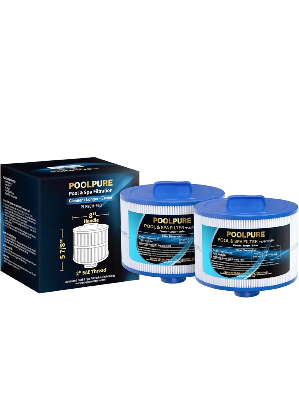 POOLPURE Pool & Spa Filter PLF8CH-950 - photo 3