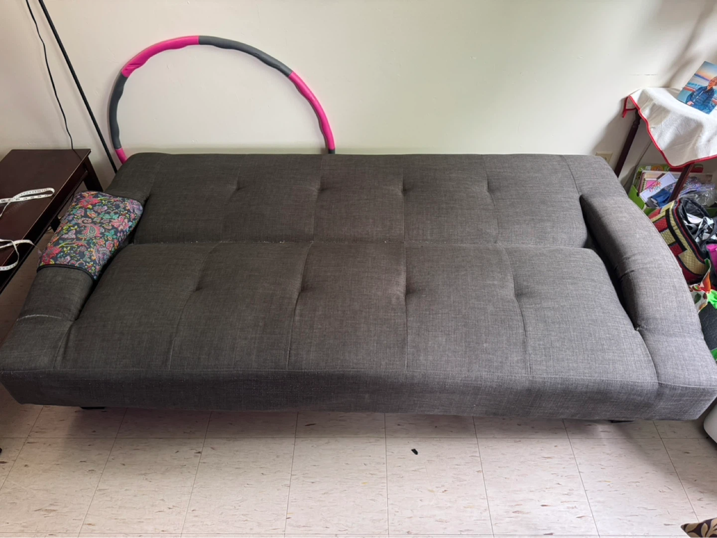 Grey Futon Sofa Bed - photo 2