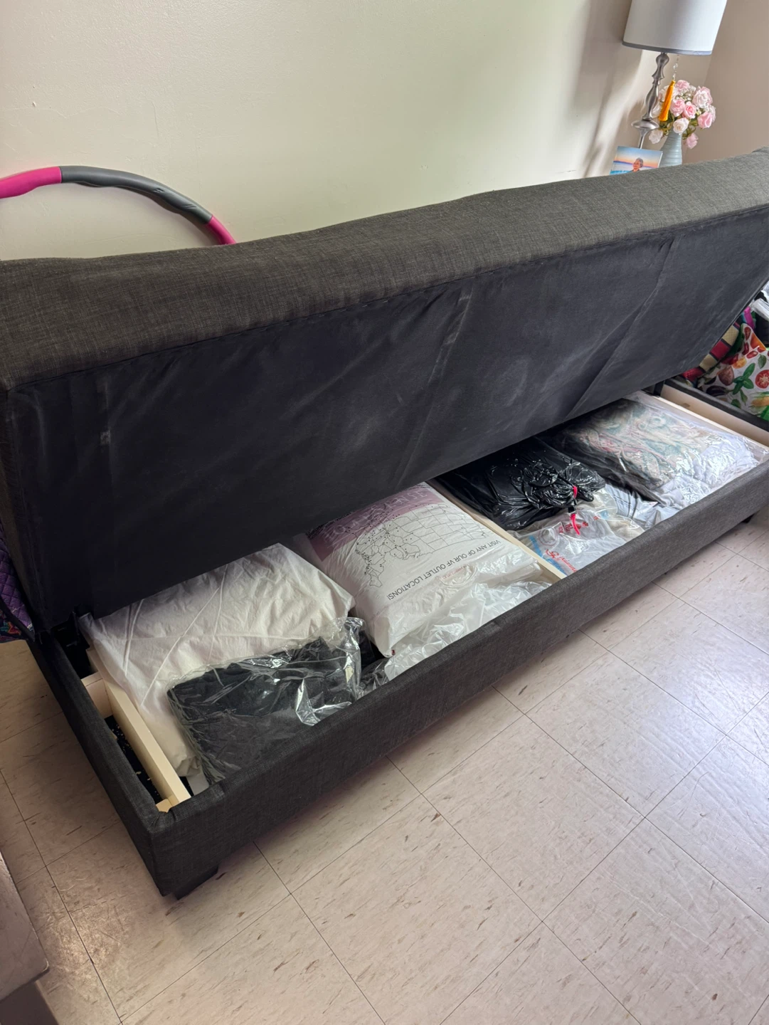 Grey Futon Sofa Bed - photo 3