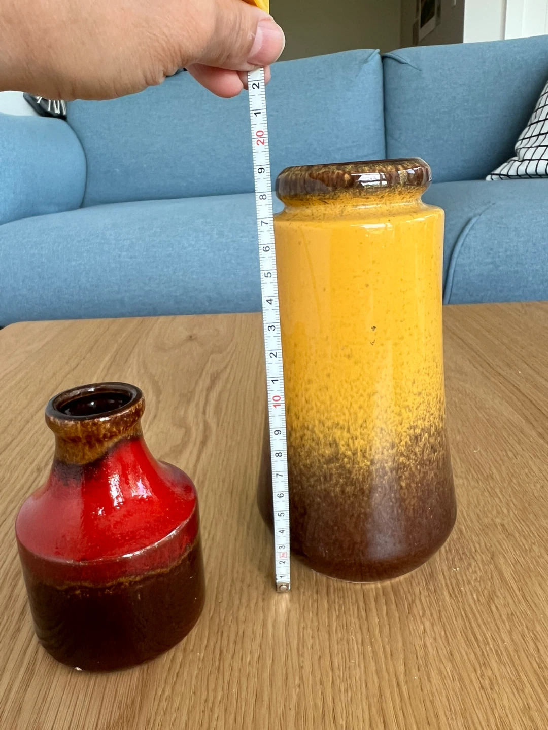 Set of 3 vintage West German Ceramic Vases - photo 4