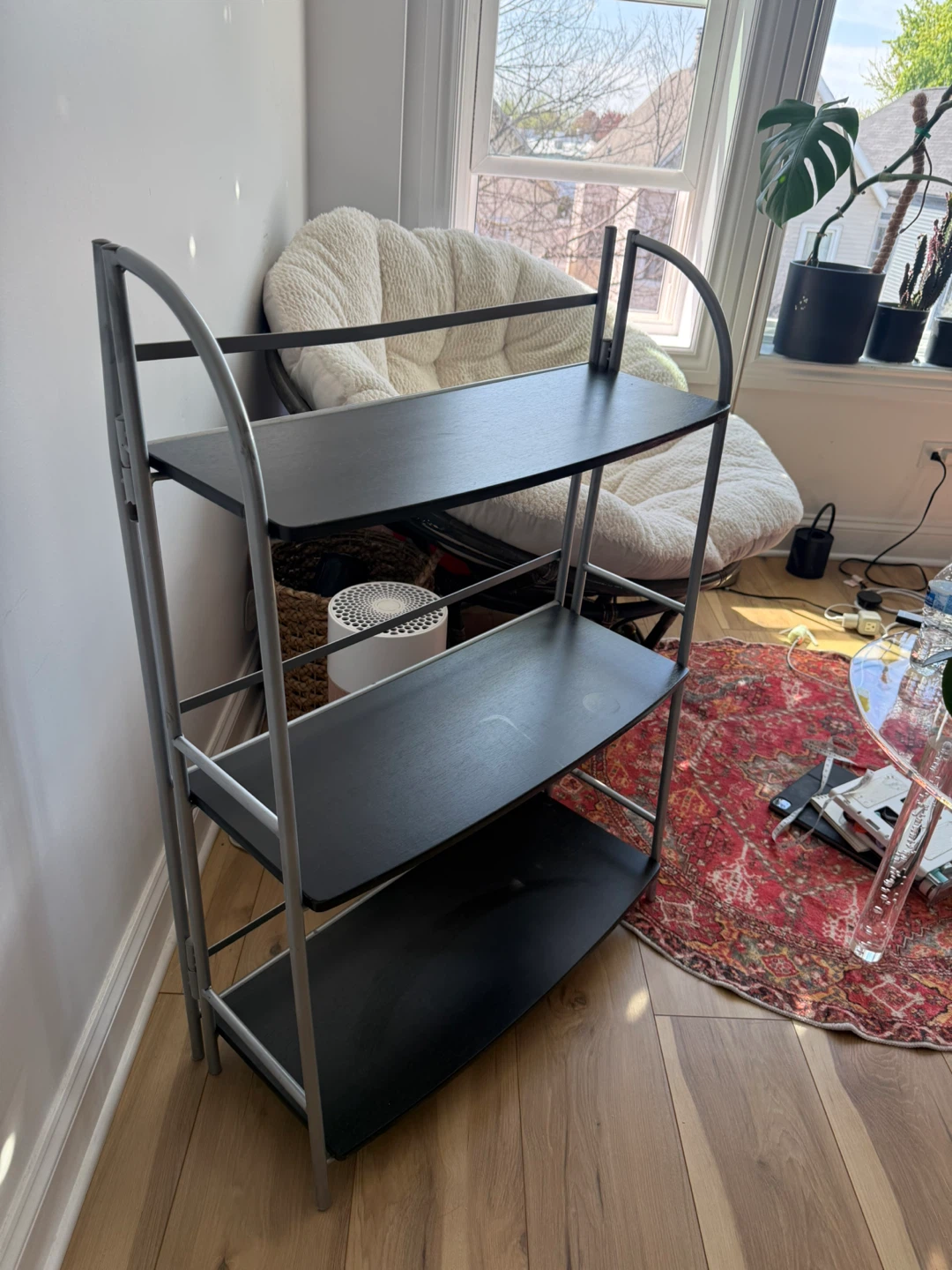 3-Tier Folding Shelf Unit