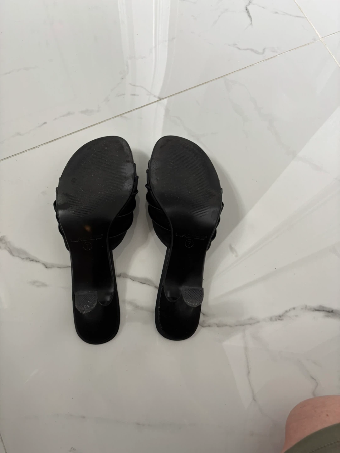 LASCO Black Embellished Heeled Sandals - photo 5