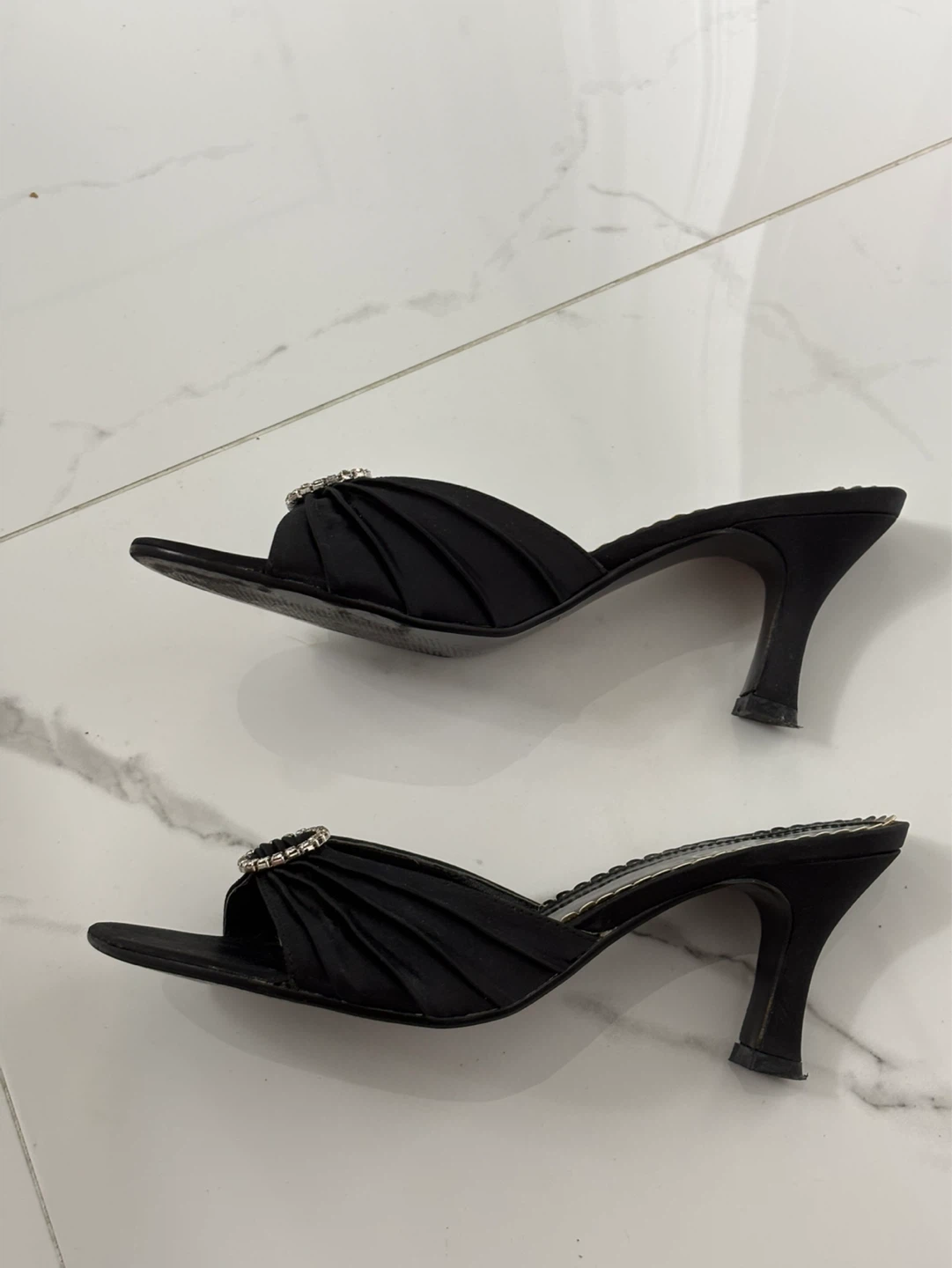 LASCO Black Embellished Heeled Sandals - photo 3