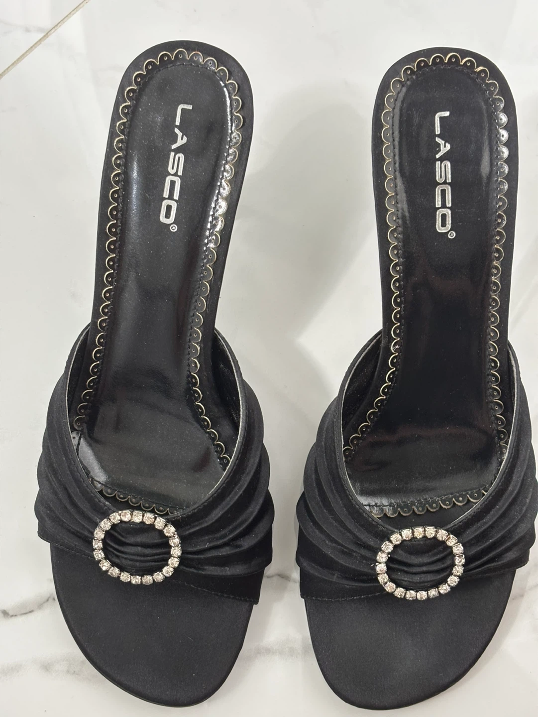 LASCO Black Embellished Heeled Sandals - photo 2