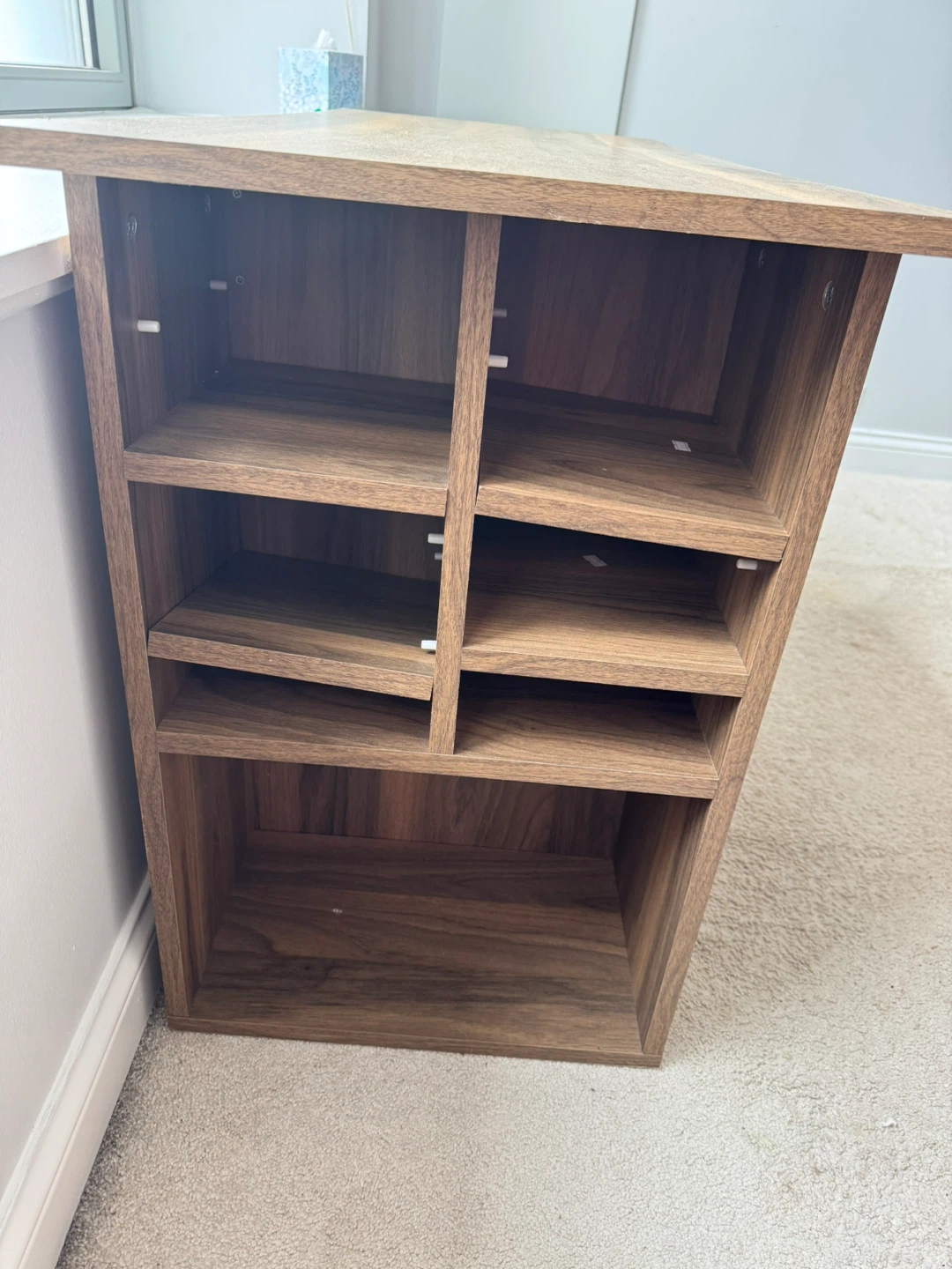 Wooden Desk with Shelving Unit - photo 2