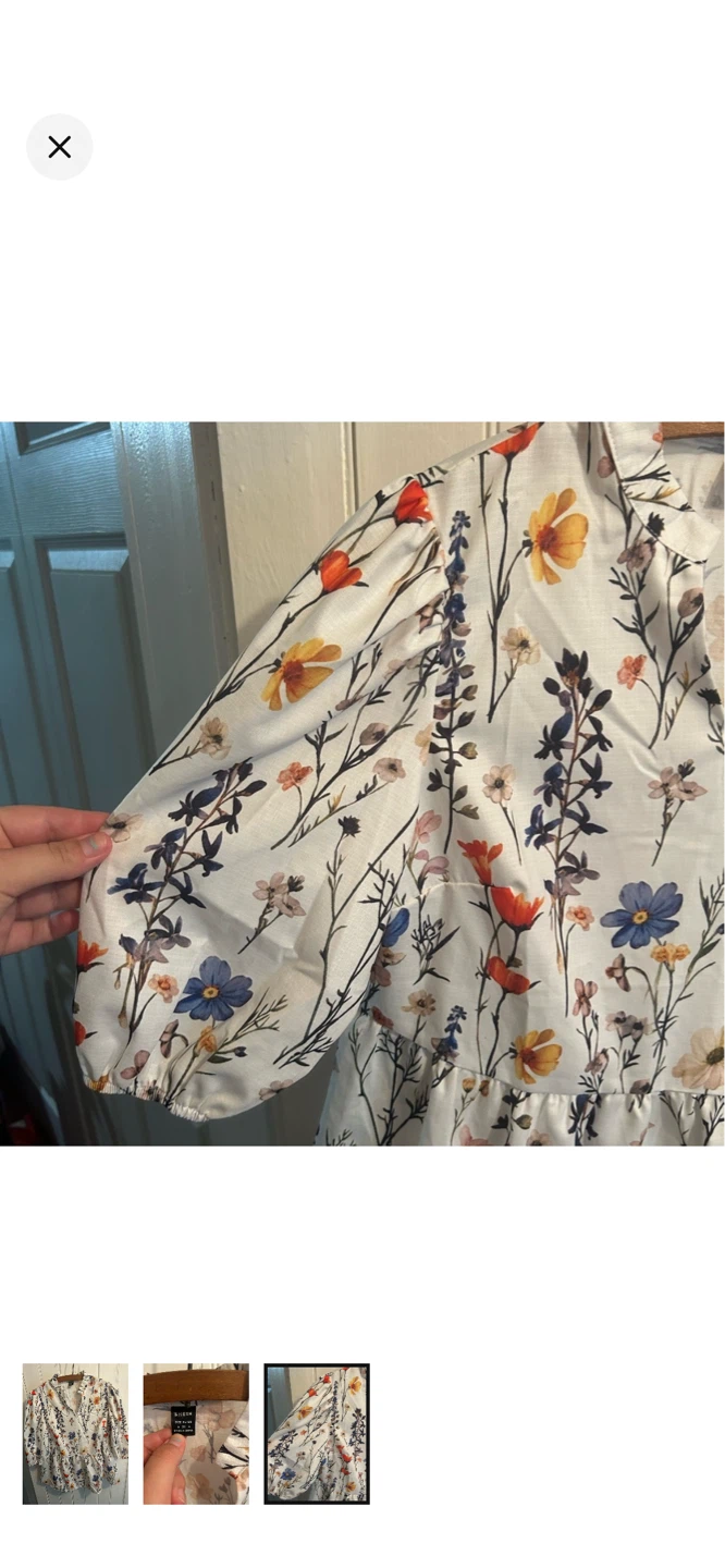 SHEIN Floral Print Peplum Top - photo 3