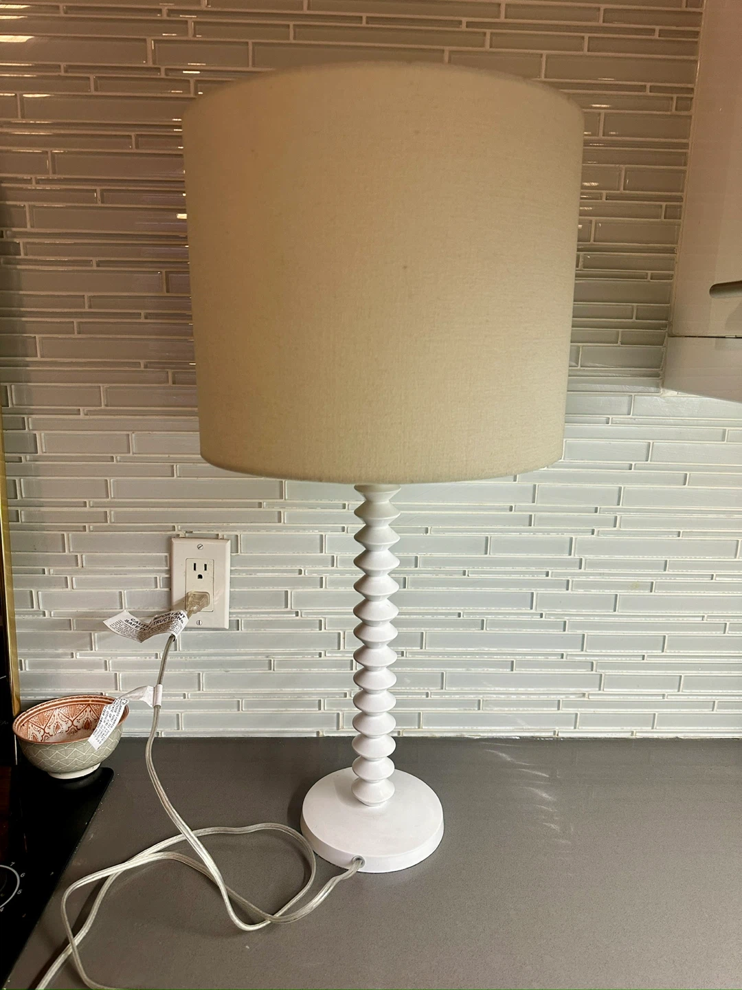 WEST ELM MODERN CONTEMPORARY TABLE LAMP WHITE SPINDLE LIGHT - photo 3