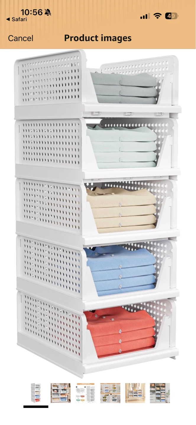 Stackable Storage Bins (five!)