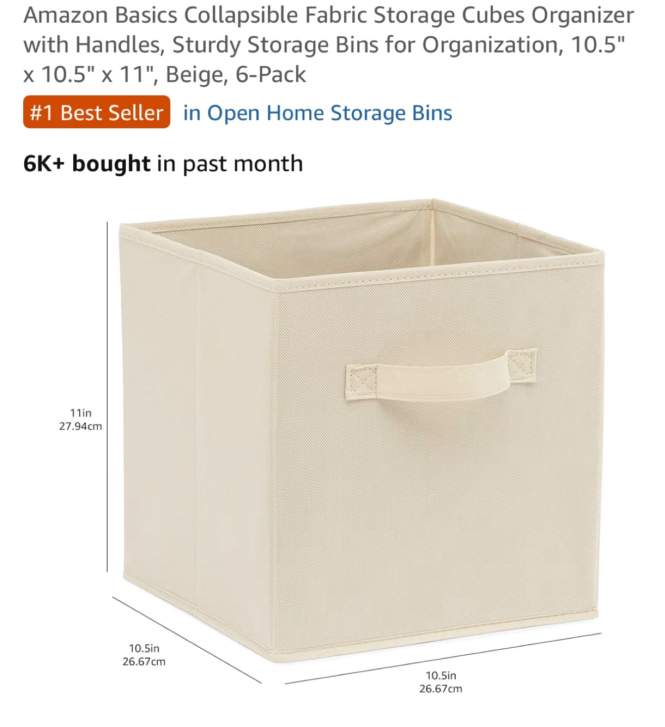 Collapsible Fabric Storage Cube (4-Pack) - photo 3