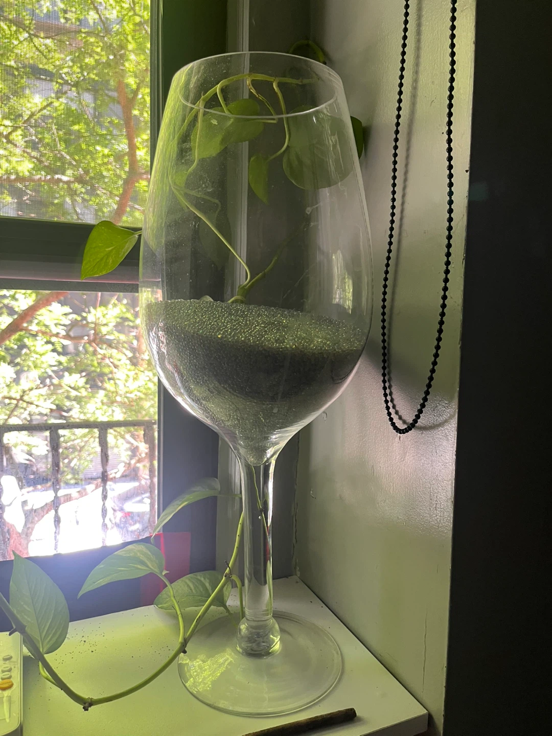 Large Wine Glass Vase 20 inches tall