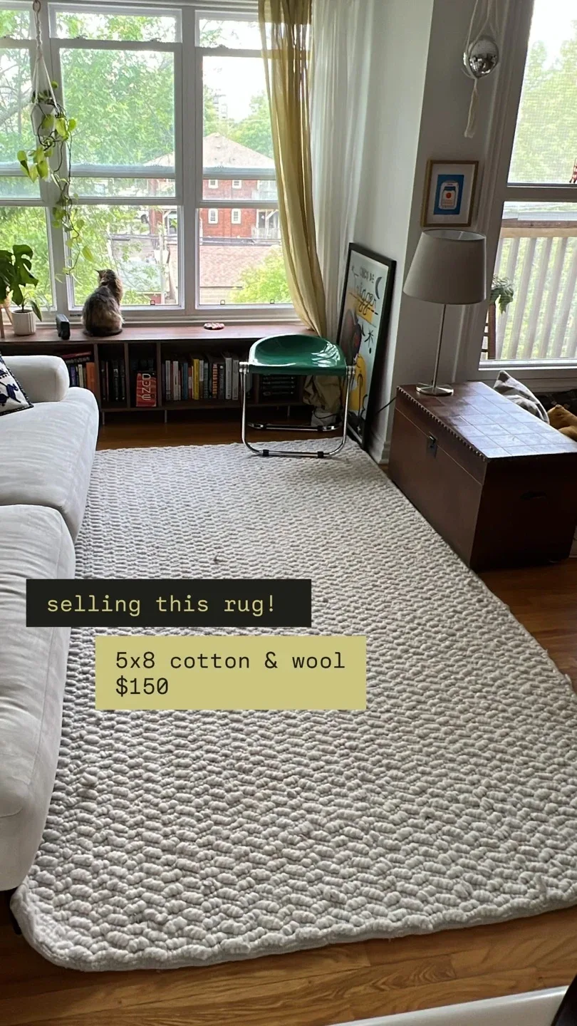 5x8 wool & cotton rug