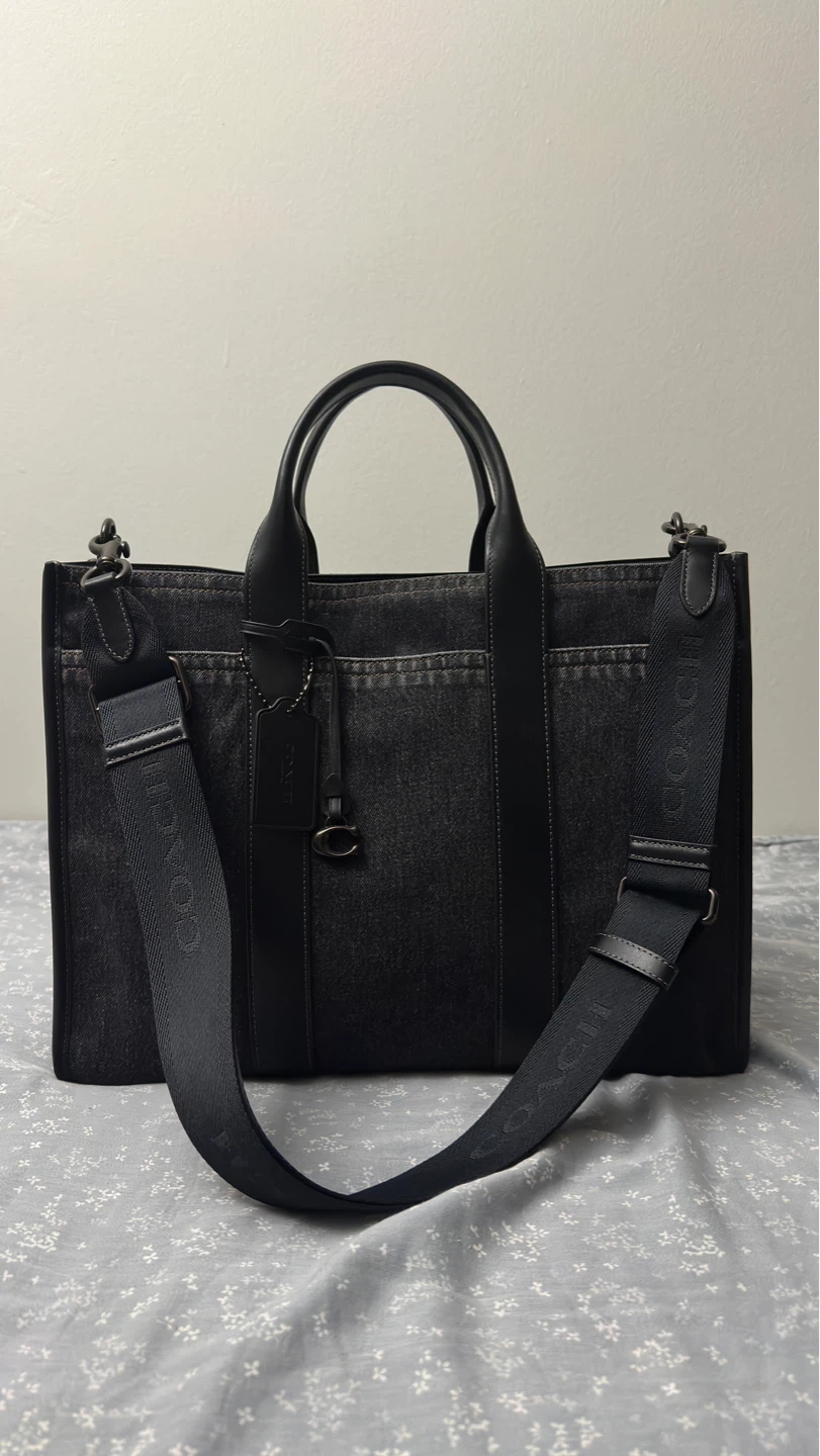 Coach Tote Bag Denim and Leather - photo 3