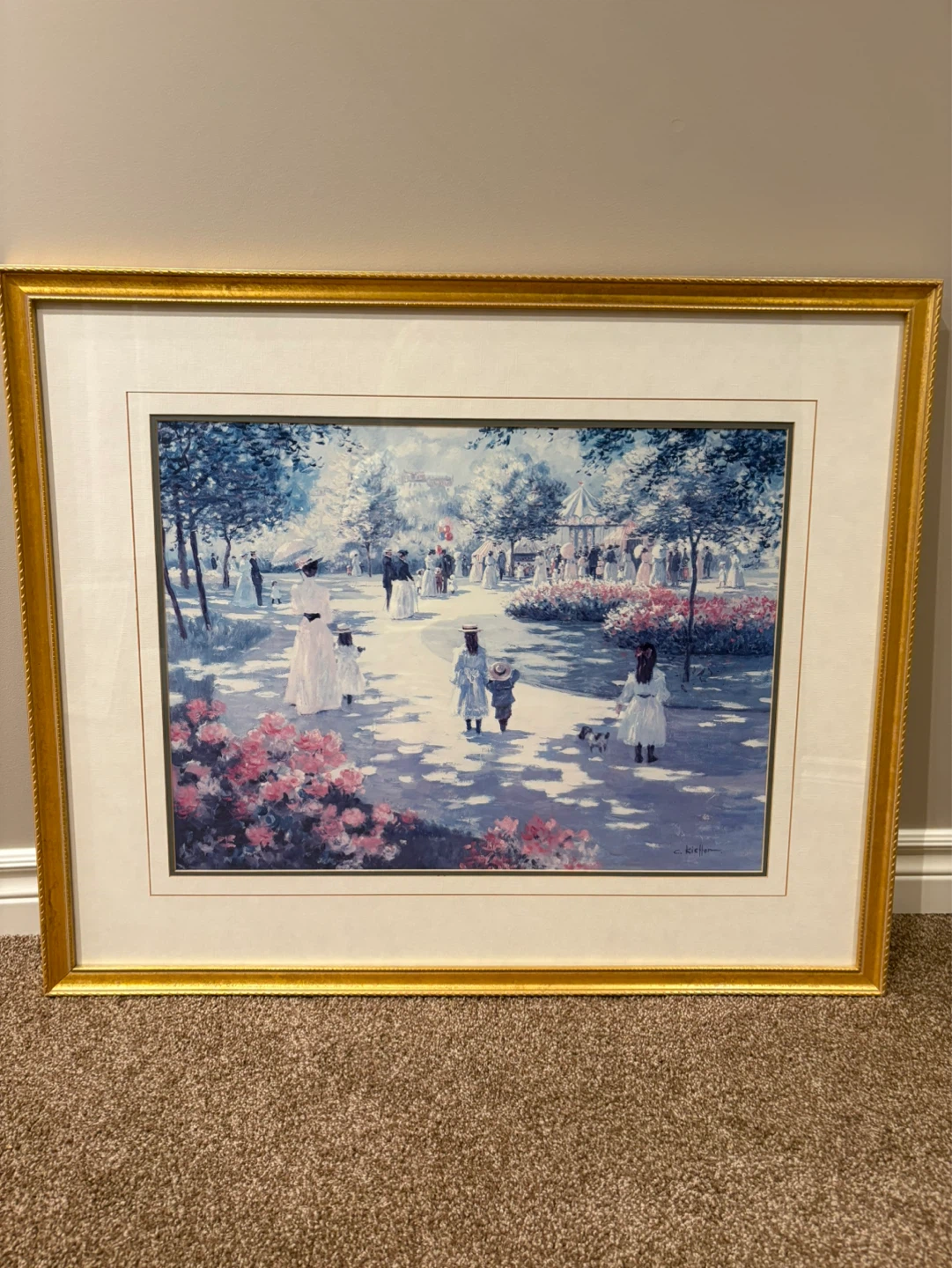 Framed Print by C. Kieffer - Park Scene