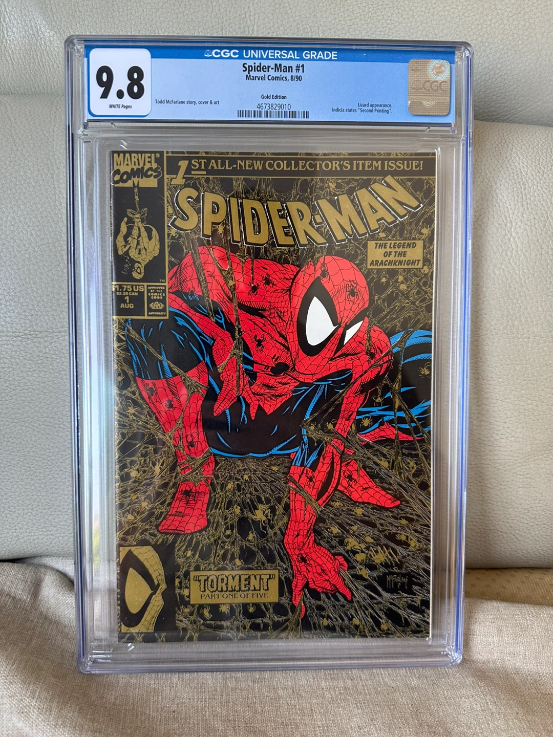 1990 Spider-Man #1 CGC 9.8/White Pages (Gold Edition)