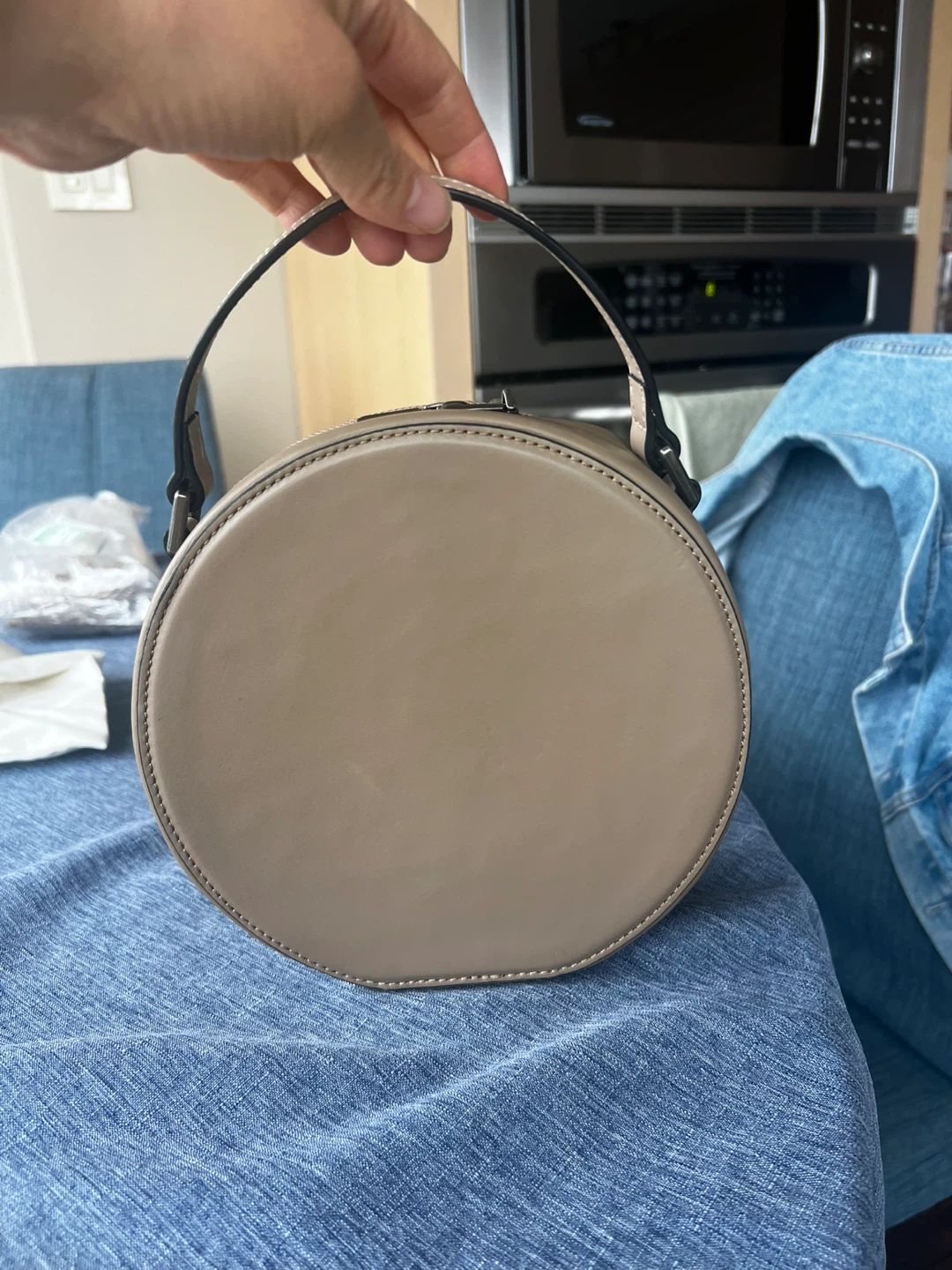 Prima Moda Round Bag with Snake Print Detail - photo 2