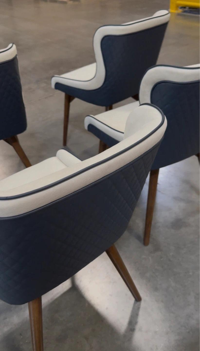 Set of Mid-century style armless Accent Chairs - photo 3