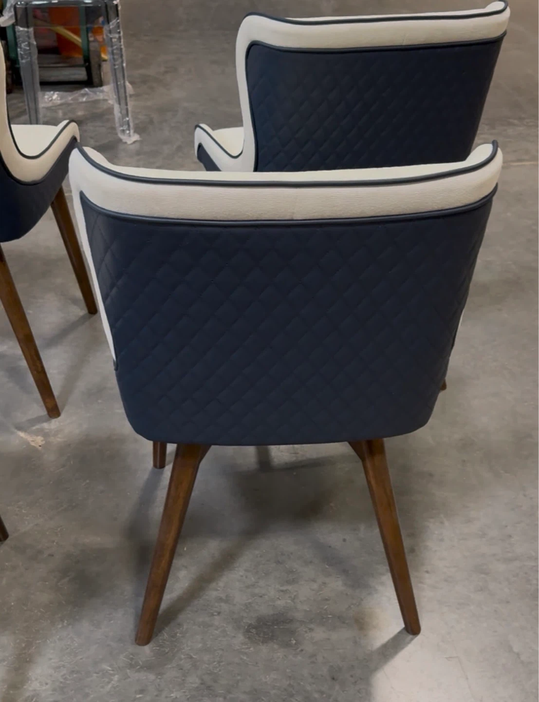 Set of Mid-century style armless Accent Chairs - photo 4