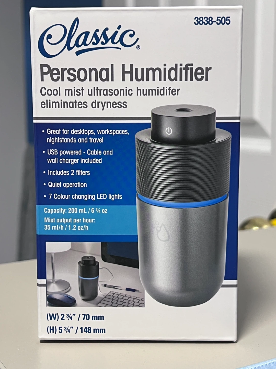 Classic Personal Humidifier - Cool Mist Ultrasonic