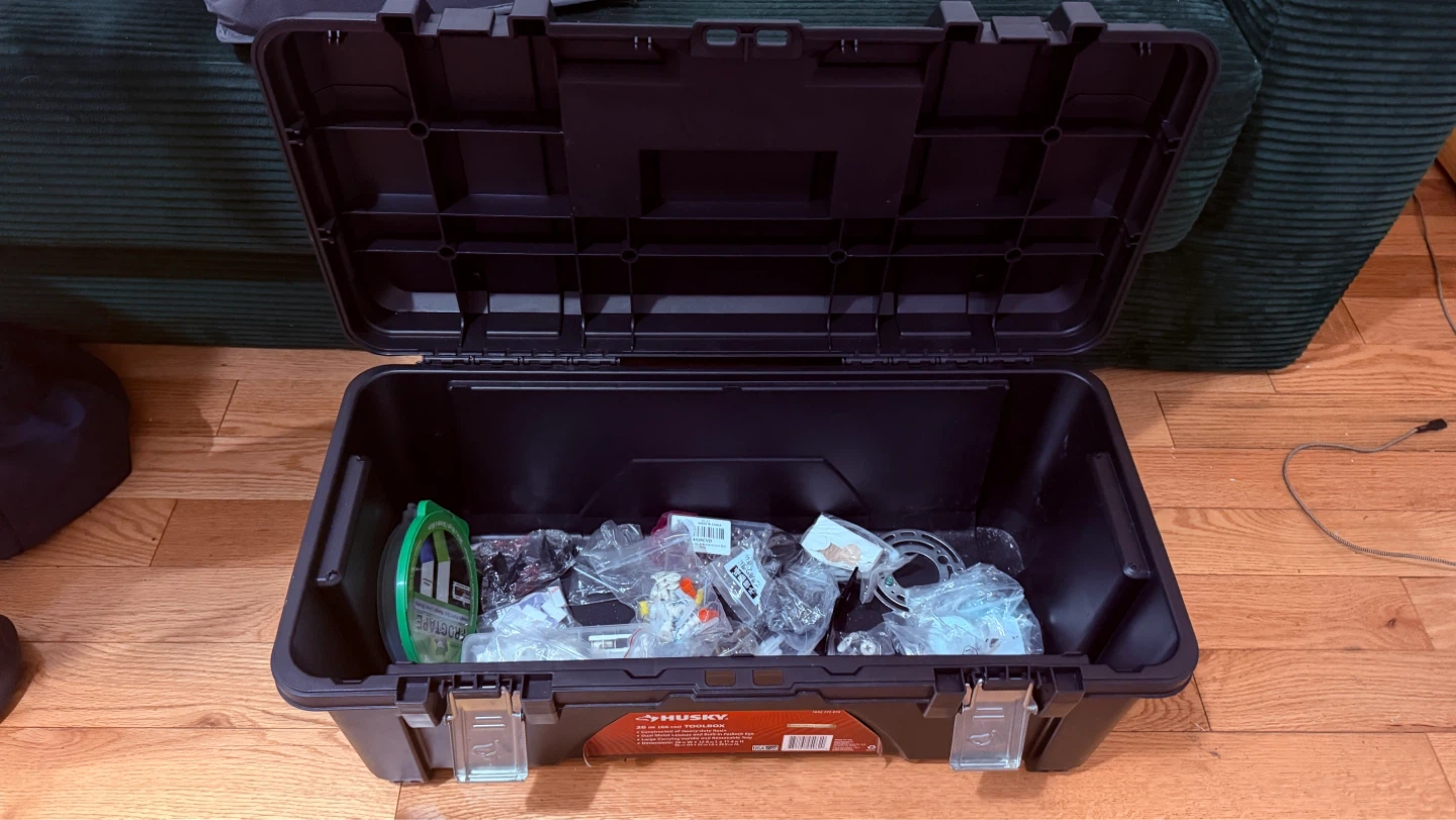 Husky 26 in. Toolbox with Assorted Tools and Supplies - photo 3