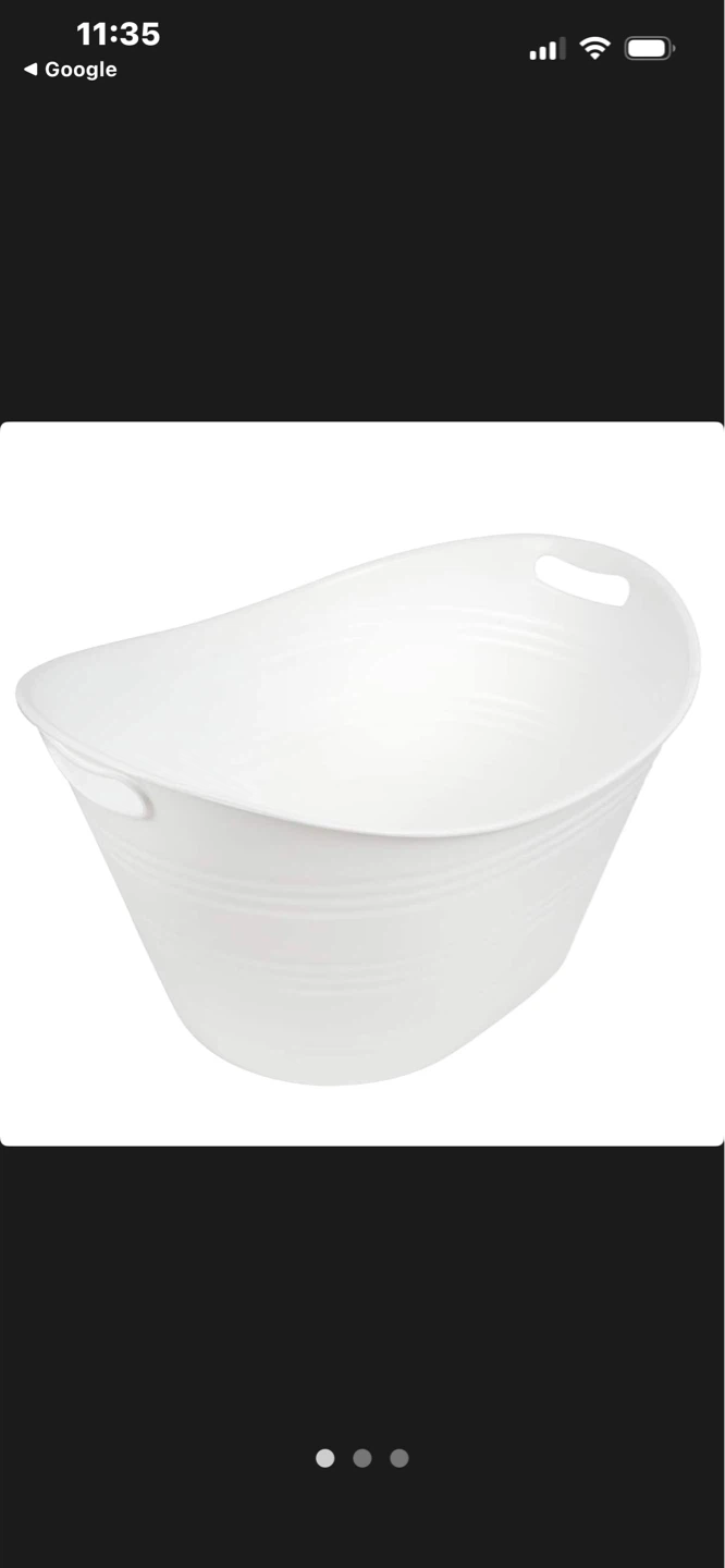 Ashland White Plastic Ice Tub - 20.8" Long