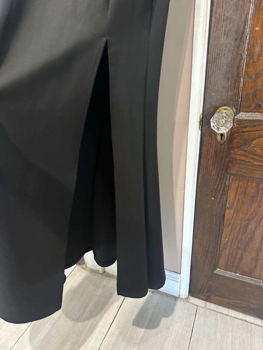 Elegant Black Maxi Dress with Side Slit - photo 4
