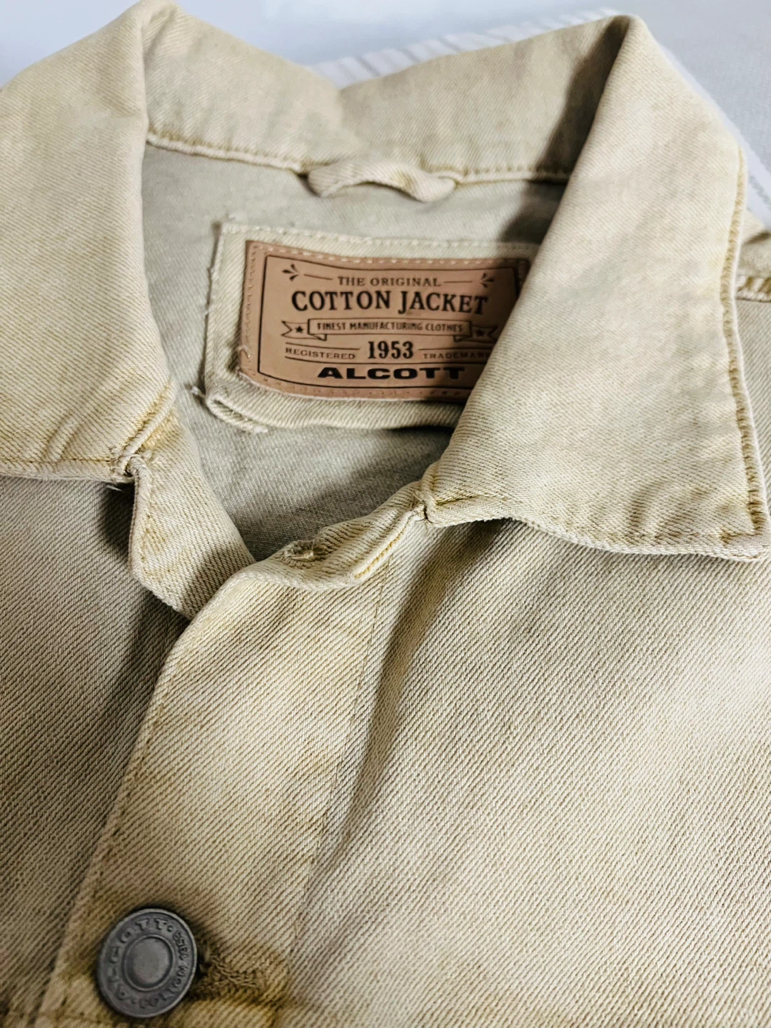 Mens Beige Denim Jacket - photo 2