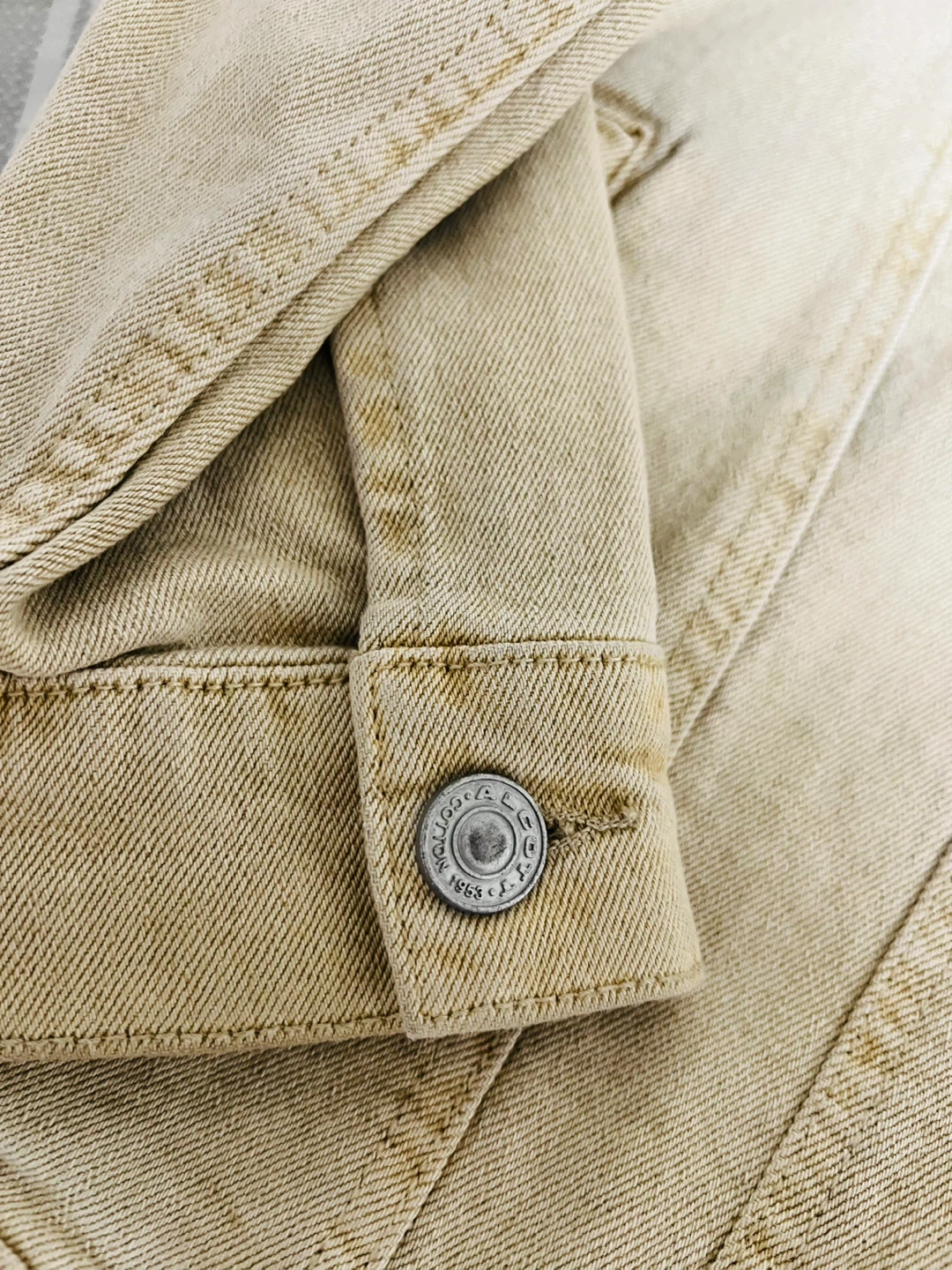 Mens Beige Denim Jacket - photo 3