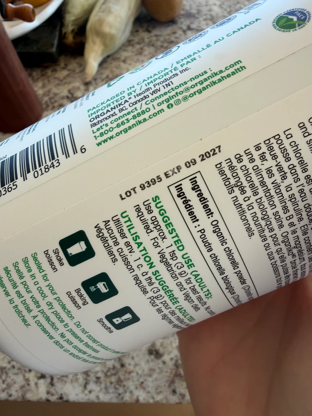Organika Organic Chlorella Powder 500g - photo 2