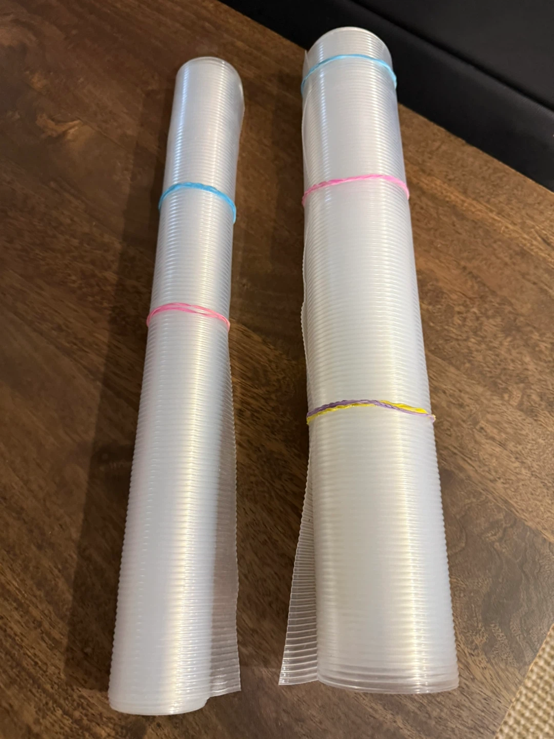 Fridge/drawer liner - clear plastic - ribbed